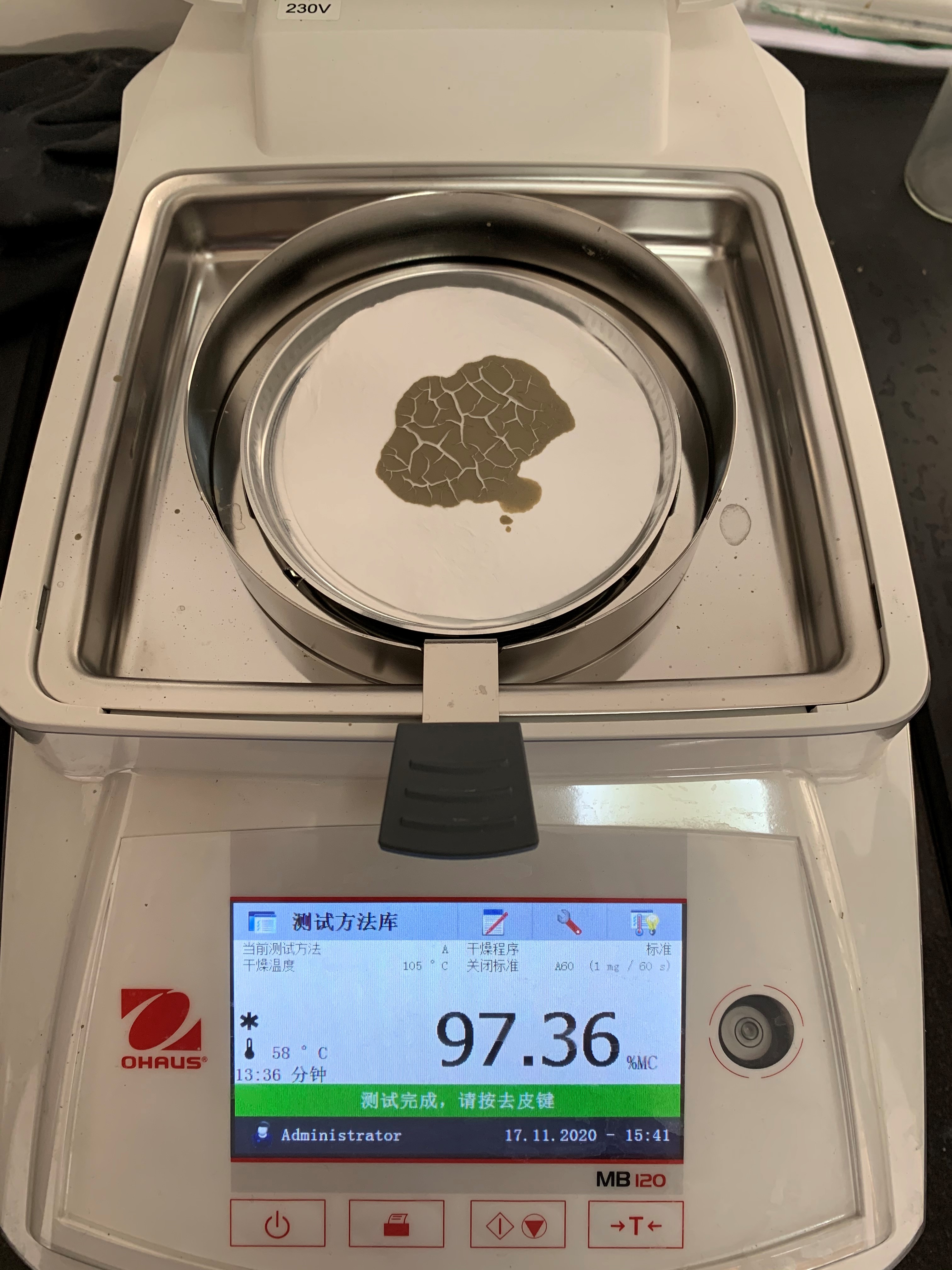 How to measure moisture content in the wastewater? OHAUS